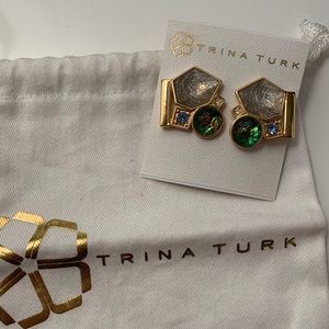 Trina Turk Geometric Multi Stone Earrings